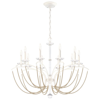 Schonbek Priscilla 10 Light 36" Wide Crystal Chandelier with Bronze Pearl Beads