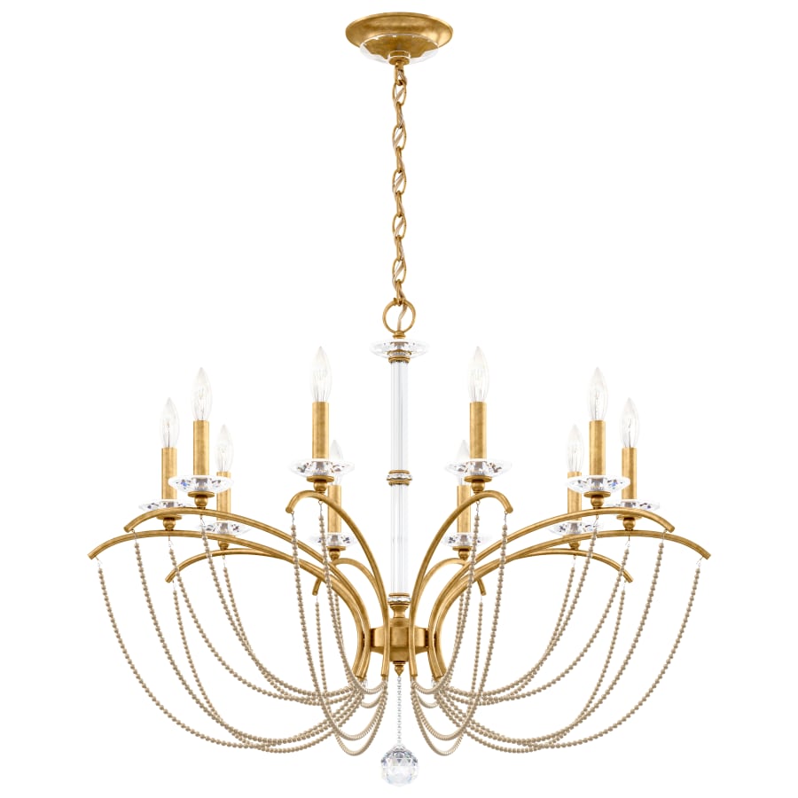 Schonbek Priscilla 10 Light 36" Wide Crystal Chandelier with Bronze Pearl Beads