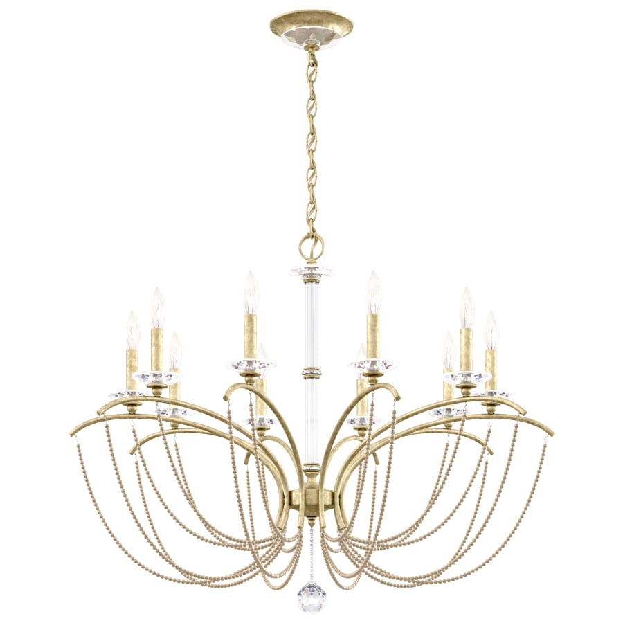 Schonbek Priscilla 10 Light 36" Wide Crystal Chandelier with Bronze Pearl Beads