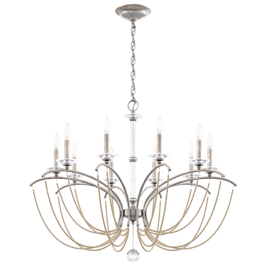 Schonbek Priscilla 10 Light 36" Wide Crystal Chandelier with Bronze Pearl Beads