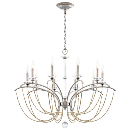 Schonbek Priscilla 10 Light 36" Wide Crystal Chandelier with Bronze Pearl Beads