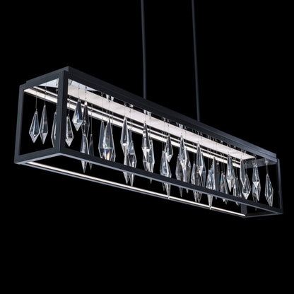 Schonbek Beyond Mirage 54" Wide Switchable Color Temperature LED Crystal Linear Pendant