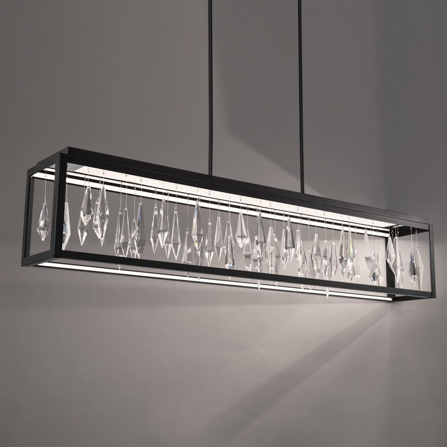 Schonbek Beyond Mirage 54" Wide Switchable Color Temperature LED Crystal Linear Pendant