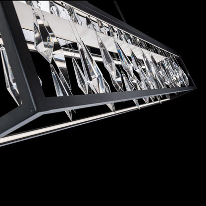 Schonbek Beyond Mirage 54" Wide Switchable Color Temperature LED Crystal Linear Pendant