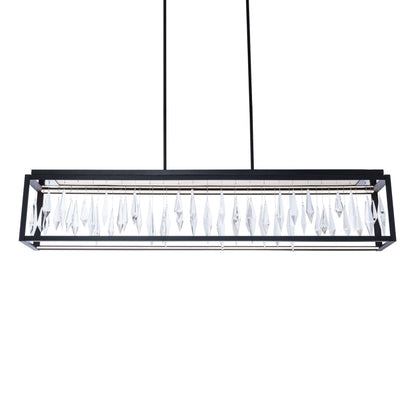 Schonbek Beyond Mirage 54" Wide Switchable Color Temperature LED Crystal Linear Pendant