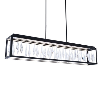 Schonbek Beyond Mirage 54" Wide Switchable Color Temperature LED Crystal Linear Pendant