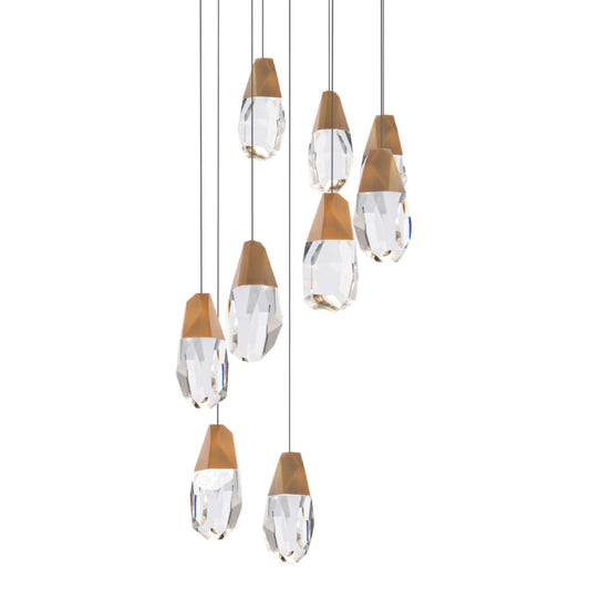 Schonbek Beyond Martini 9 Light 17" Wide LED Clear Optic Crystal Pendant