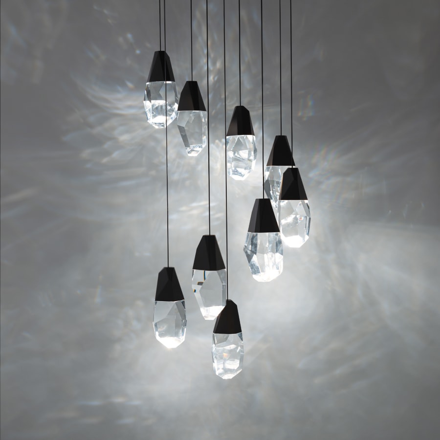 Schonbek Beyond Martini 9 Light 17" Wide LED Clear Optic Crystal Pendant