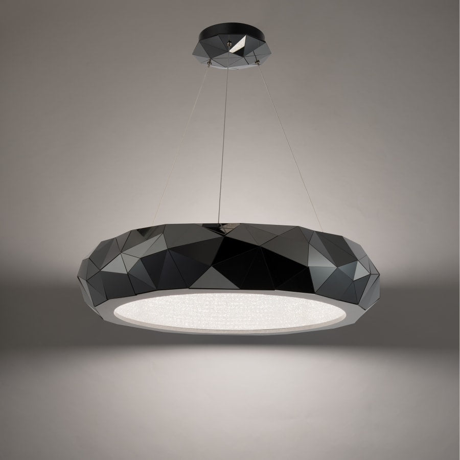 Schonbek Beyond Mosaic 31" Wide Switchable Color Temperature LED Crystal Accented Drum Pendant