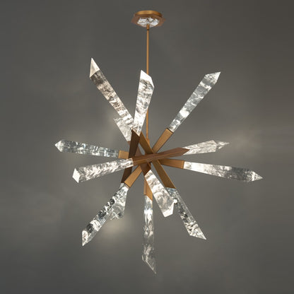 Schonbek Beyond Solitude 36" Wide Switchable Color Temperature LED Quartz Crystal Pendant
