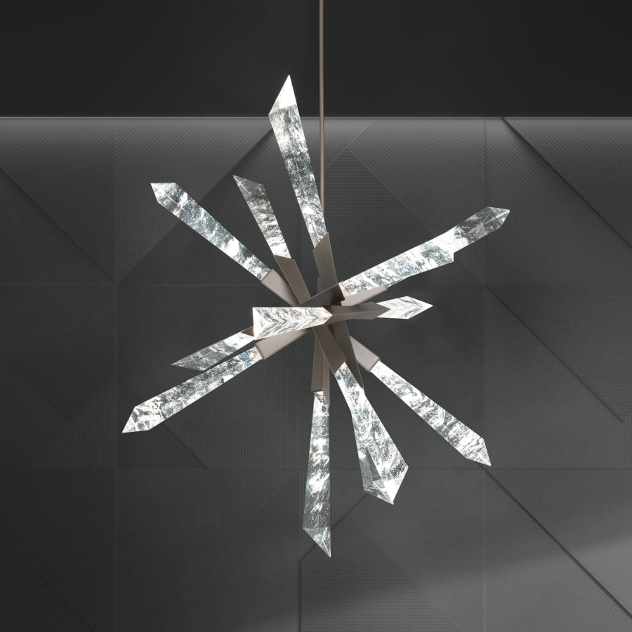 Schonbek Beyond Solitude 36" Wide Switchable Color Temperature LED Quartz Crystal Pendant