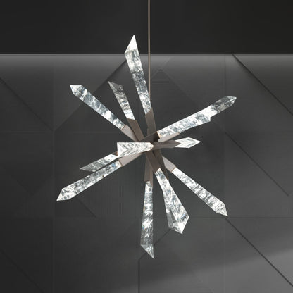 Schonbek Beyond Solitude 36" Wide Switchable Color Temperature LED Quartz Crystal Pendant