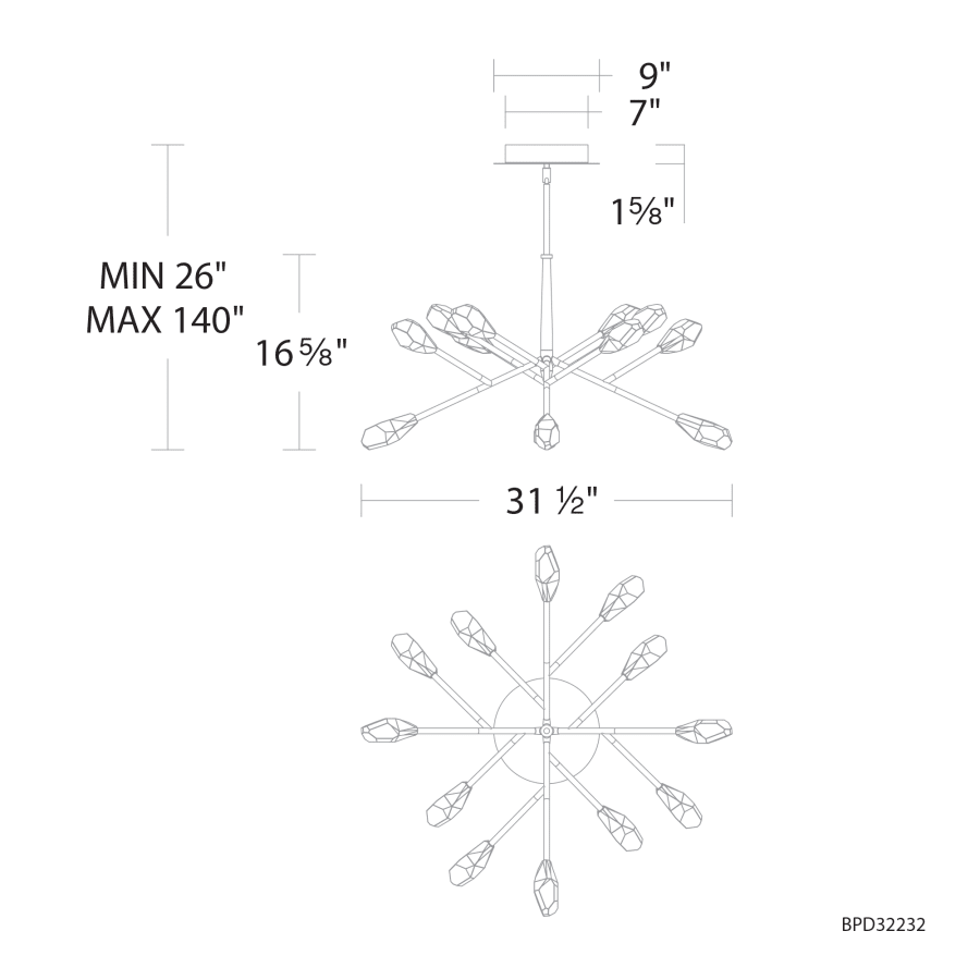 Schonbek Beyond Synapse 32" Wide LED Crystal Pendant