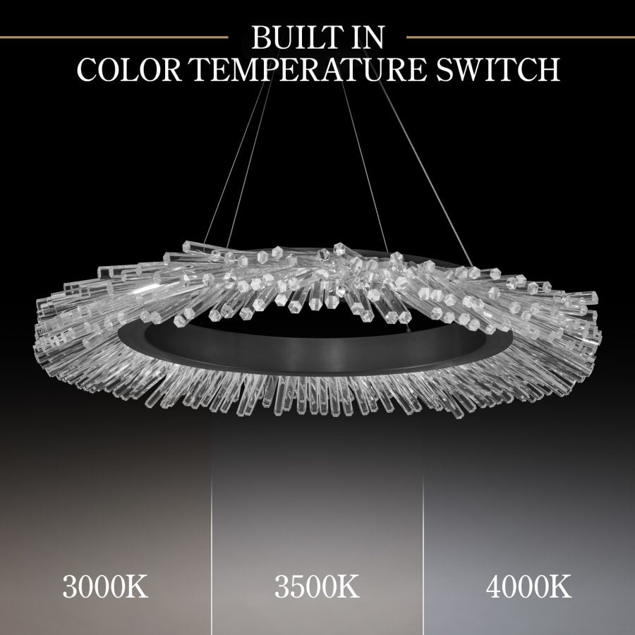 Schonbek Beyond Benediction 37" Wide LED Crystal Ring Chandelier with Clear Optic Crystal