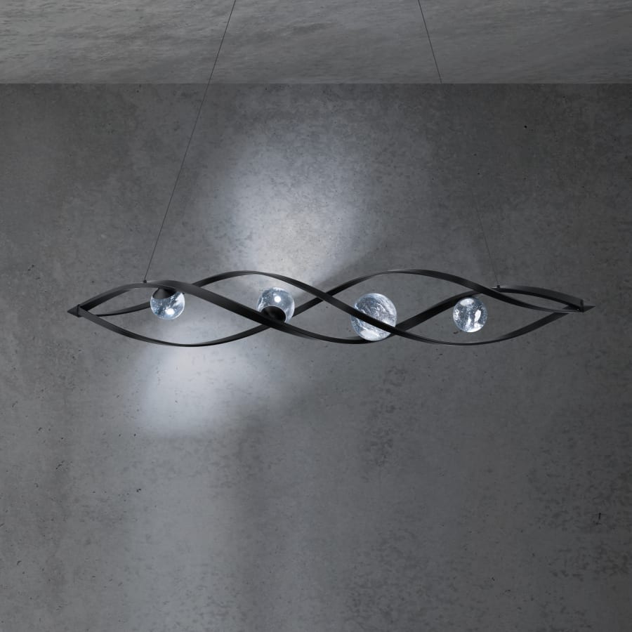 Schonbek Beyond Slipstream 57" Wide LED Crystal Linear Pendant