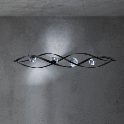 Schonbek Beyond Slipstream 57" Wide LED Crystal Linear Pendant
