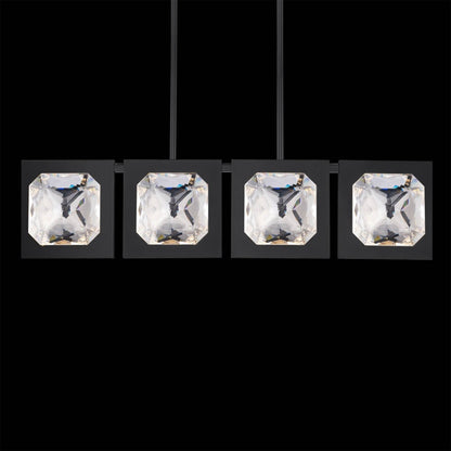 Schonbek Beyond Enchante 43" Wide LED Crystal Linear Pendant with Clear Optic Haze Crystal