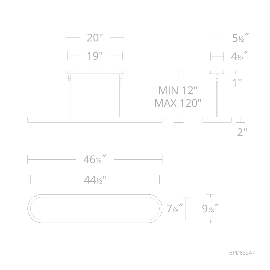 Schonbek Beyond Marquis 47" Wide LED Crystal Linear Pendant