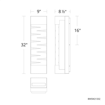 Schonbek Beyond Labyrinth 32" Tall LED Wall Sconce with Clear Optic Crystal