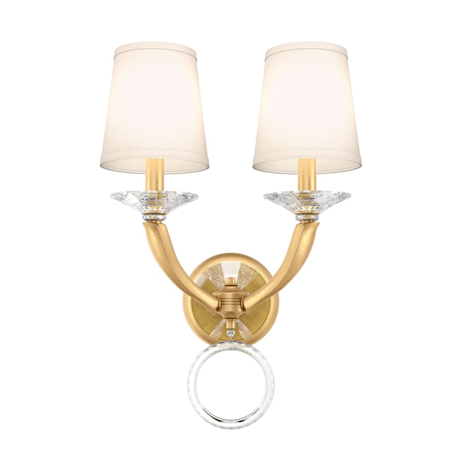 Schonbek Emilea 2 Light 20" Tall Wall Sconce with Clear Swarovski Optic Crystals