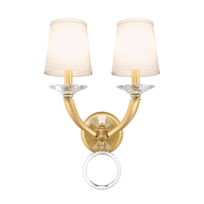 Schonbek Emilea 2 Light 20" Tall Wall Sconce with Clear Swarovski Optic Crystals