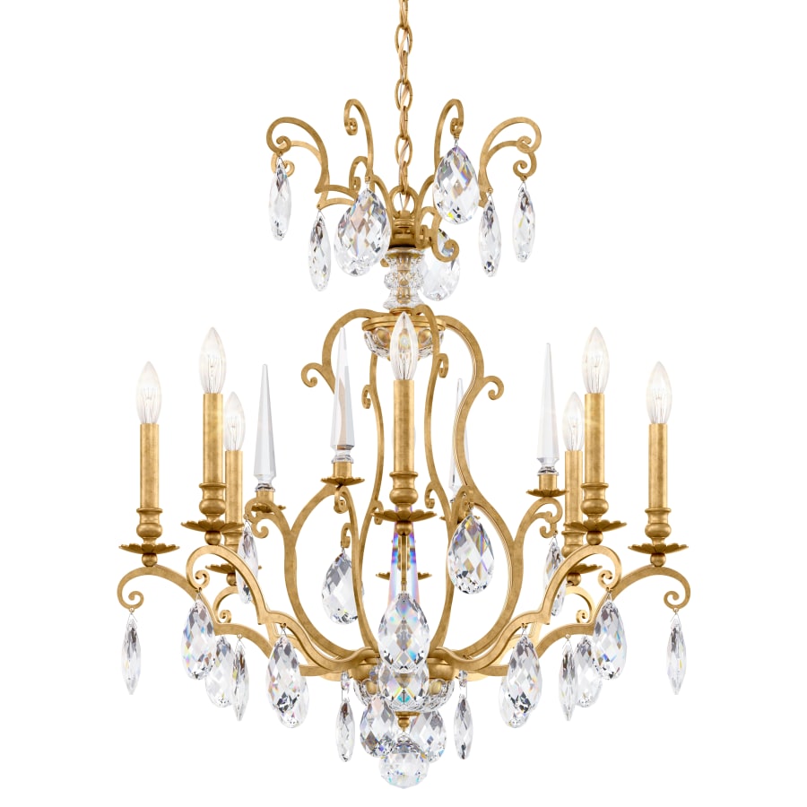 Schonbek Renaissance Nouveau 8 Light 32" Wide Crystal Chandelier with Clear Heritage Crystal Accents