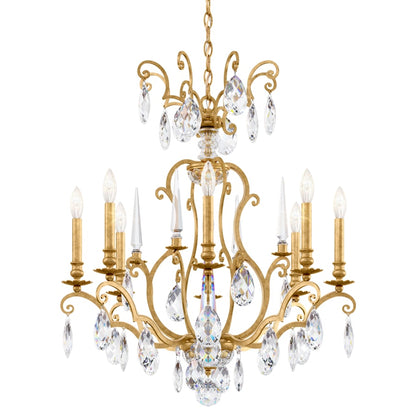 Schonbek Renaissance Nouveau 8 Light 32" Wide Crystal Chandelier with Clear Heritage Crystal Accents