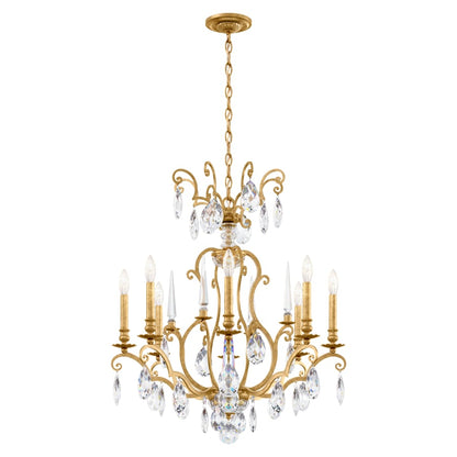 Schonbek Renaissance Nouveau 8 Light 32" Wide Crystal Chandelier with Clear Heritage Crystal Accents