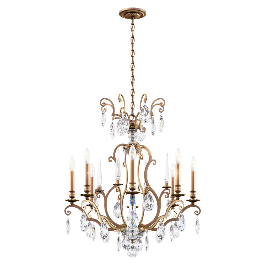 Schonbek Renaissance Nouveau 8 Light 32" Wide Crystal Chandelier with Clear Heritage Crystal Accents