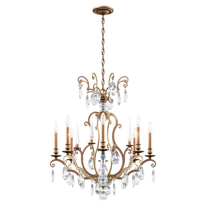 Schonbek Renaissance Nouveau 8 Light 32" Wide Crystal Chandelier with Clear Heritage Crystal Accents