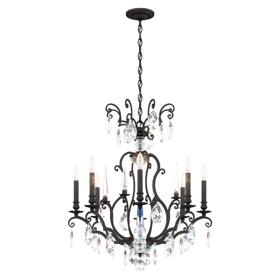 Schonbek Renaissance Nouveau 8 Light 32" Wide Crystal Chandelier with Clear Heritage Crystal Accents
