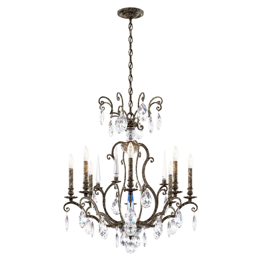 Schonbek Renaissance Nouveau 8 Light 32" Wide Crystal Chandelier with Clear Heritage Crystal Accents
