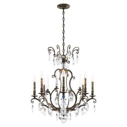 Schonbek Renaissance Nouveau 8 Light 32" Wide Crystal Chandelier with Clear Heritage Crystal Accents