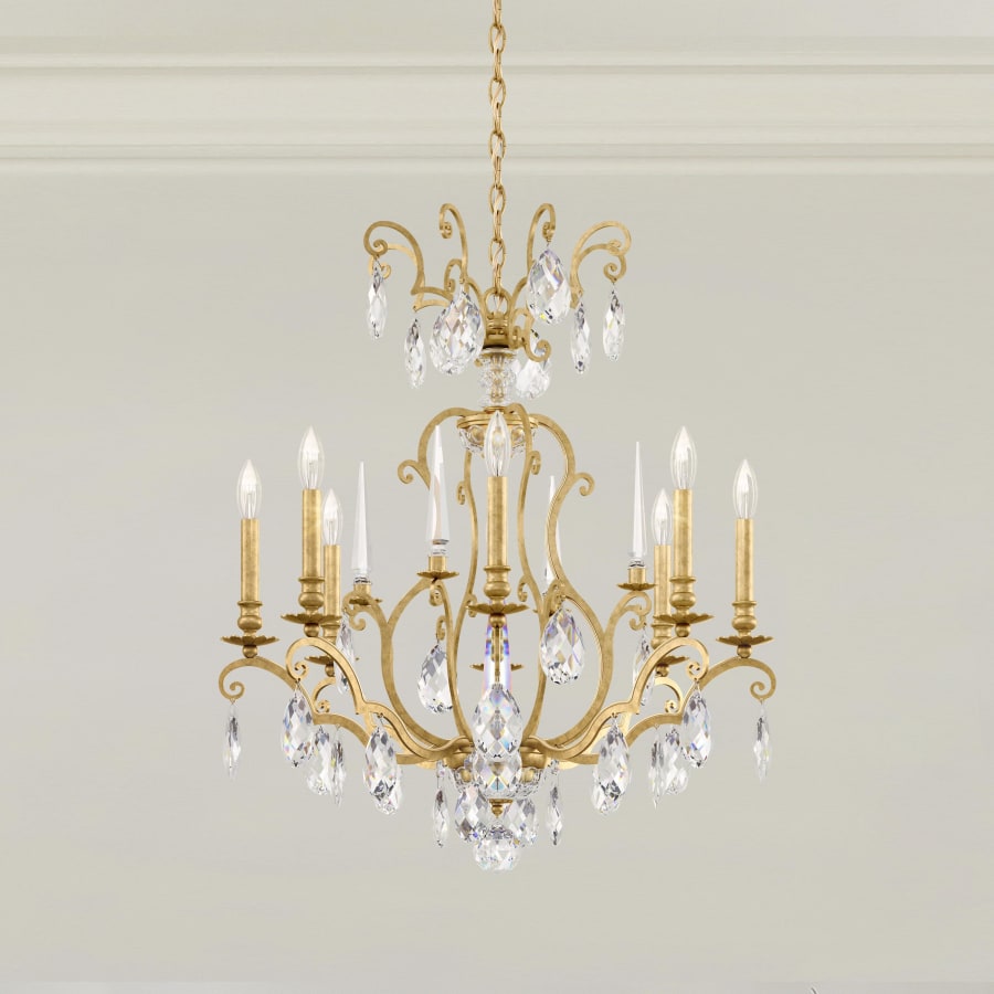 Schonbek Renaissance Nouveau 8 Light 32" Wide Crystal Chandelier with Clear Heritage Crystal Accents