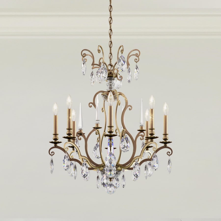 Schonbek Renaissance Nouveau 8 Light 32" Wide Crystal Chandelier with Clear Heritage Crystal Accents