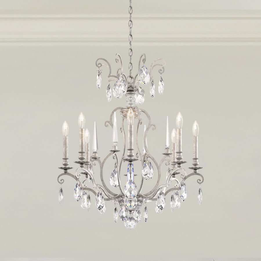 Schonbek Renaissance Nouveau 8 Light 32" Wide Crystal Chandelier with Clear Heritage Crystal Accents