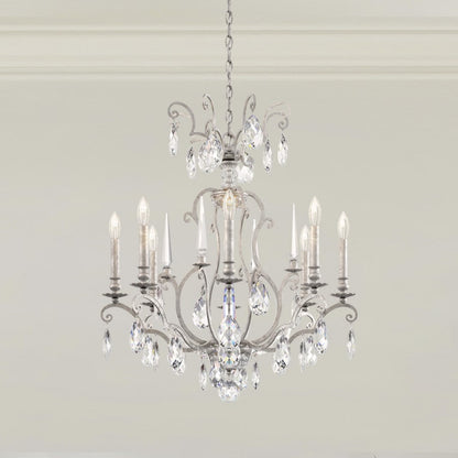 Schonbek Renaissance Nouveau 8 Light 32" Wide Crystal Chandelier with Clear Heritage Crystal Accents