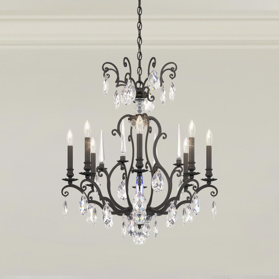 Schonbek Renaissance Nouveau 8 Light 32" Wide Crystal Chandelier with Clear Heritage Crystal Accents