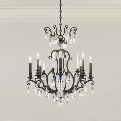 Schonbek Renaissance Nouveau 8 Light 32" Wide Crystal Chandelier with Clear Heritage Crystal Accents