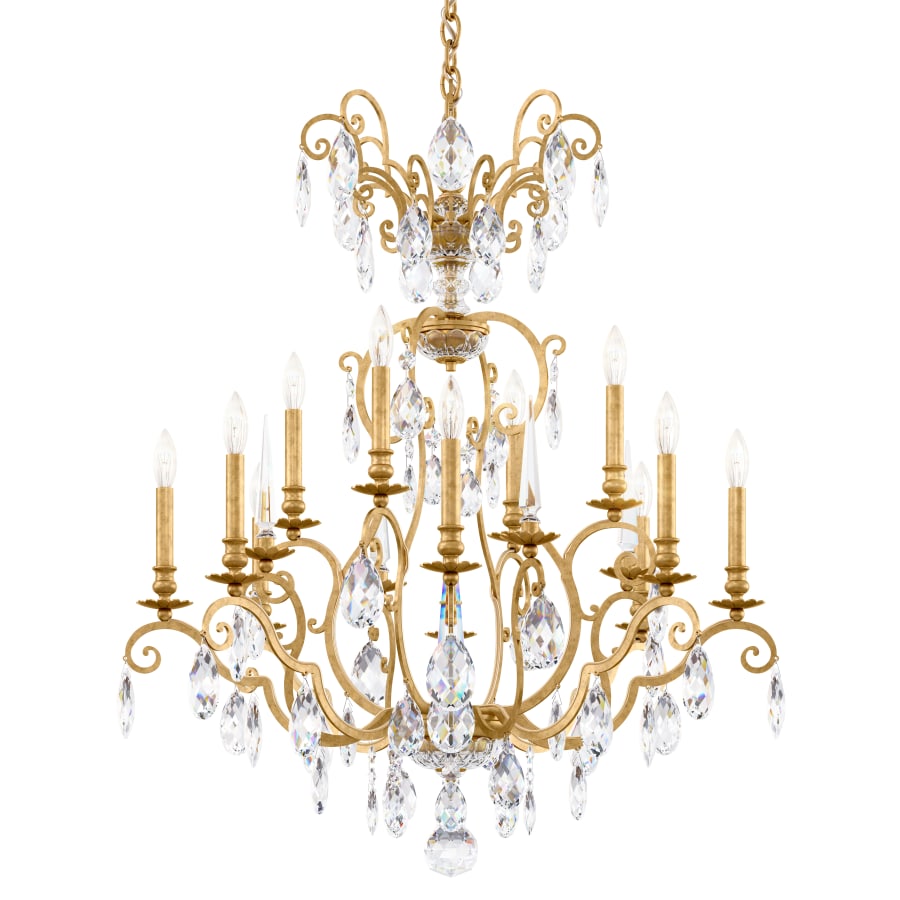 Schonbek Renaissance Nouveau 12 Light 32" Wide Crystal Chandelier with Clear Heritage Crystal Accents
