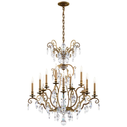 Schonbek Renaissance Nouveau 12 Light 32" Wide Crystal Chandelier with Clear Heritage Crystal Accents
