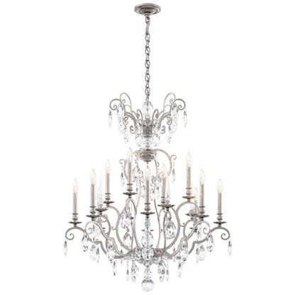 Schonbek Renaissance Nouveau 12 Light 32" Wide Crystal Chandelier with Clear Heritage Crystal Accents