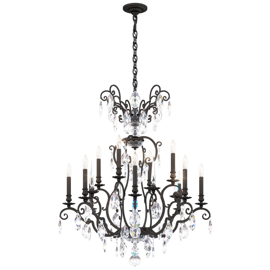 Schonbek Renaissance Nouveau 12 Light 32" Wide Crystal Chandelier with Clear Heritage Crystal Accents