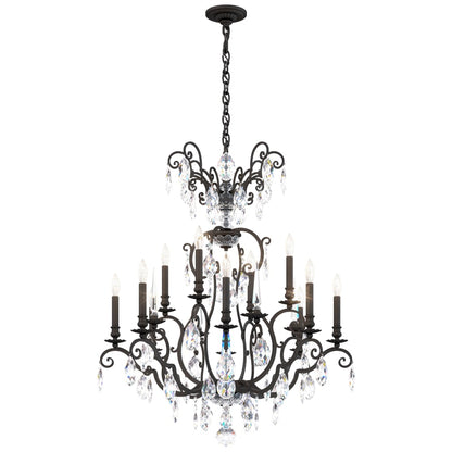 Schonbek Renaissance Nouveau 12 Light 32" Wide Crystal Chandelier with Clear Heritage Crystal Accents
