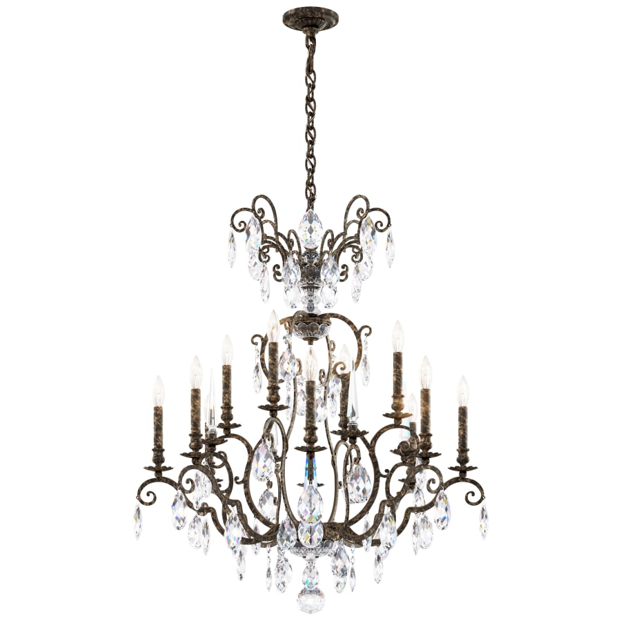 Schonbek Renaissance Nouveau 12 Light 32" Wide Crystal Chandelier with Clear Heritage Crystal Accents