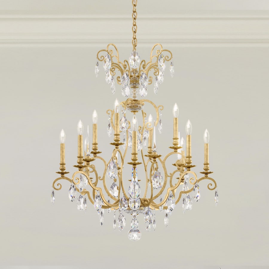 Schonbek Renaissance Nouveau 12 Light 32" Wide Crystal Chandelier with Clear Heritage Crystal Accents