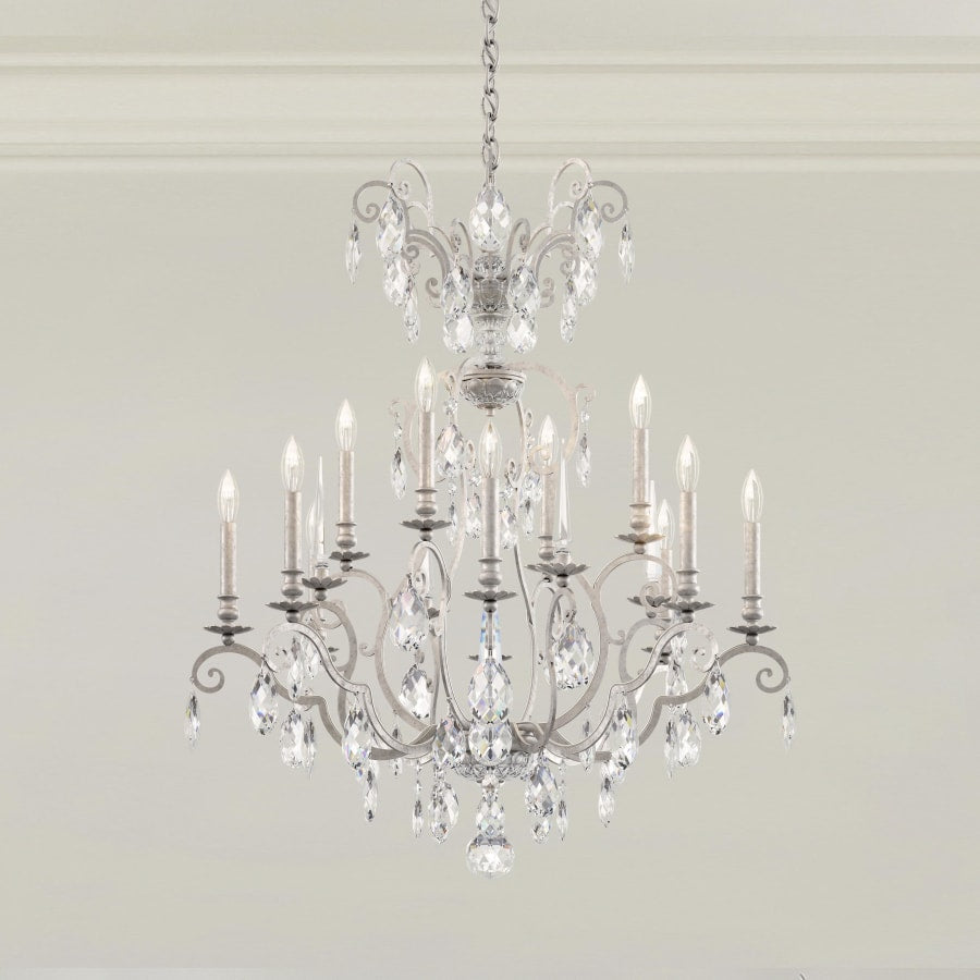 Schonbek Renaissance Nouveau 12 Light 32" Wide Crystal Chandelier with Clear Heritage Crystal Accents