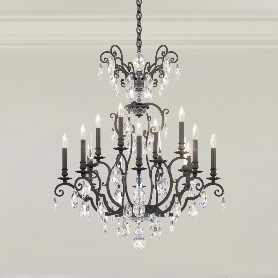 Schonbek Renaissance Nouveau 12 Light 32" Wide Crystal Chandelier with Clear Heritage Crystal Accents