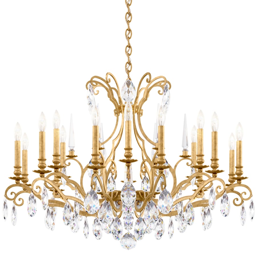 Schonbek Renaissance Nouveau 18 Light 40" Wide Crystal Chandelier with Clear Heritage Crystal Accents