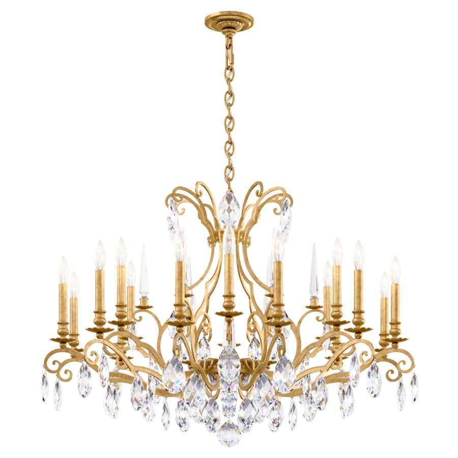 Schonbek Renaissance Nouveau 18 Light 40" Wide Crystal Chandelier with Clear Heritage Crystal Accents